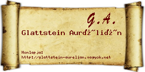 Glattstein Aurélián névjegykártya